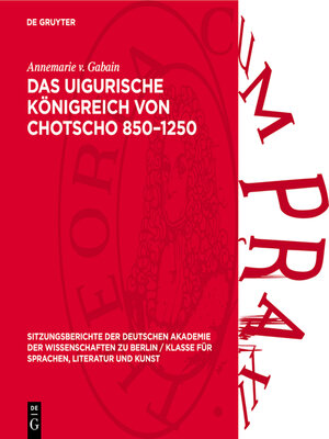 cover image of Das uigurische Königreich von Chotscho 850–1250